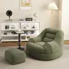 Sofá perezoso de pana para balcón y dormitorio, sofá de ocio de moda, sofá individual de estilo francés para sala de estar
