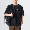 Camiseta de Manga Corta Jacquard de Peso Pesado Marca de Moda para Hombre, Nuevo Modelo Verano 2026, Talla Grande Top de Estilo Americano de Gama Alta