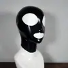 Olhos e Boca Abertos, Máscara Sexy de Látex com Zíper, Máscara Engraçada para Role-Playing