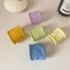 Elástico de cabelo com máscara facial de aba larga na cor de doce para mulheres, elástico para rabo de cavalo alto, acessório de cabelo de elástico durável e simples