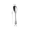 Acero Inoxidable 304 Lindo Dibujo Animado Oso Pequeño Cuchara Tenedor Doméstico Cubiertos Infantiles Guardería Cuchara para Comida Set de Caja de Regalo