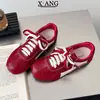 Zapatos de entrenamiento alemanes retro con cordones de cuero genuino para mujer, nueva colección otoño/invierno 2026, zapatillas casuales, estilo Forrest Gump
