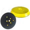 Disco Adesivo Pneumático de 6 Polegadas e 7 Furos Lixa Redonda Tipo Disco Adesivo Lixadeira a Ar Base Aveludada Lixa Adesiva Tipo Furo Triangular Chassi