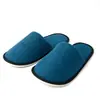 En stock pantuflas desechables de hotel hospitalidad en casa salón de belleza tela de toalla pantuflas gruesas no desechables al por mayor