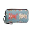 Venta al por mayor de fábrica nueva cartera monedero bolso femenino coreano estampado cartera bolso para teléfono móvil cartera de dama bolso de tela para correr