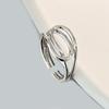 Anillo entrelazado francés de viento frío de moda网红 línea de marea cruzado anillo abierto al por mayor
