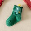 Meias de Natal para crianças, meias de outono e inverno para meninas, meias vermelhas de desenho animado, meias fofas de bebê, meias de ano novo para meninas, meias de princesa