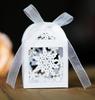 Caja de dulces láser para bodas de Amazon, caja de chocolate con copos de nieve blancos navideños, caja de dulces hueca, disponible en stock
