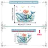 Pegatinas Estáticas Personalizadas de Cuento de Hadas, Sirena del Océano para Ventanas de Tiendas y Hogares, Visibles por Ambos Lados