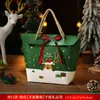 Sacolas de presente de Natal, estilo novo espesso de papel kraft Papai Noel sacolas de papel vermelho e verde atacado
