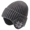 Chapéus de Lã Tricotados Quentes Populares de Outono e Inverno para Homens e Mulheres, Chapéus de Veludo Grossos com Proteção para Orelhas, Chapéus Pulôver para Ciclismo ao Ar Livre