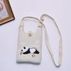 2024 Bolsa de Mão Mini de Tricô Guofeng Panda Bolsa de Celular Fashion Guofeng Bolsa de Ombro Bolsa Casual Versátil