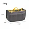 Bolsa interior multifuncional, Tamaño 27*9*16 cm, bolsa con cremallera de doble capa en el interior, conveniente para viajar, bolsa compartimentada de gran capacidad