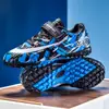 Zapatos de Fútbol de Caña Alta Transfronterizos para Hombres, Mujeres, Niños y Adolescentes, Zapatos de Entrenamiento Transpirables Antideslizantes, Zapatos Profesionales de Competición con Tacos Largos