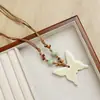 Colar de cerâmica Jingdezhen fornecimento pingente presente corrente de suéter fofo estudante feminino joias de animal Jingdezhen desenho animado