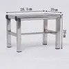 Taburete Impermeable de Acero Inoxidable Antideslizante Bajo Pequeño Duradero Engrosado Impermeable Silla Completa para Baño Ancianos