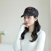 Otoño e Invierno Nuevo Gorra de Béisbol Elegante Floral para Mujer Sombrero Octagonal Estilo Étnico Sombrero de Moda Plisado Sombrero de Copa Plana Venta al por Mayor
