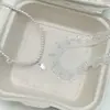Collar de Cristal con Perlas Frío y Elegante Estilo Francés, Cadena para Clavícula Trenzada de Encaje Multicapa Accesorio Gargantilla