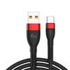 Cabo de Carregamento Super Rápido 6A Trançado em Nylon 66W Adequado para Android Apple Huawei Typec Honor Cabo de Carregamento Rápido para Celular