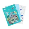 Carpeta personalizada en forma de L con material translúcido transparente, bolsa de almacenamiento gruesa de gran capacidad para guardar documentos de oficina