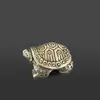 Tortuga de Piedra Linda de Cobre Sólido Pequeño Adorno para Estudio Mesa de Té, Decoración del Hogar Estilo Chino Nuevo, Decoración Vintage Discreta