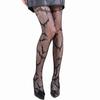 Meia-calça de Halloween com Teia de Aranha Preta Estilo Gótico Punk Renda Jacquard Meia Arrastão Meia-calça Vazada