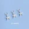 Plata Pura 999 Estrella de Cinco Puntas Estrella de Mar Colgante Pequeño Joyería de Plata Pura Accesorios Cuerda Trenzada DIY Pulsera de Cristal Materiales para Colgantes