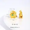 Loja de Ouro Mesmo Estilo Areia Dourada Acessórios DIY Martelo Três Cores Cavalo Pingente Colar Cavalo Real Pingente da Fortuna Cavalo do Zodíaco Pingente