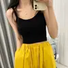 Venda Quente Verão Menina Picante Cor Sólida Simples Bandeau Anti-Exposição Alças Cobertura Barriga Almofada Peitoral Sem Mangas Top Interno