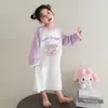 Estilo Nuevo Otoño e Invierno Niñas y Niños Dibujos Animados Franela Cálida Ropa de Dormir para el Hogar Linda Niña Estilo Princesa Ropa para el Hogar