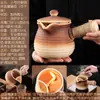 Olla Original de Arcilla de Mineral Gran Capacidad Olla Olla Lata Se Puede Quemar en Seco Estufa Lateral Tetera Doméstica Tetera para Té con Leche Horneado Lata de Leche Dispositivo Calentador de Tetera