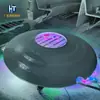 Banco de hormigón translúcido con remolino de disco redondo, silla luminosa nocturna para zona escénica, adorno de paisaje de cemento translúcido de forma irregular
