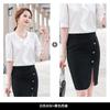 Camisa Elegante Feminina Manga Média Verão 2023 Nova Moda Estilo Coreano Estilo Deusa Vestido Calça Social Profissional
