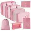 Bolsa de almacenamiento para viajes transfronterizos, set de neceser, bolsa de almacenamiento organizadora de ropa para equipaje de siete piezas, bolsa de almacenamiento de viaje