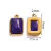 Aço Inoxidável Moda Ins Popular Pingente de Pedra Natural DIY Esmeralda Turquesa Retangular Aço Titânio Pingente de Marca