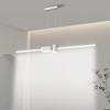 [Guau] Lámpara de tira elegante de espectro completo que protege los ojos, lámpara de araña para restaurante, lámpara de una sola palabra para mesa de comedor, estudio y oficina.
