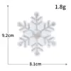Serie Canción de Amor de Invierno Copo de Nieve Bordado con Lentejuelas Azules Muñeco de Nieve Árbol de Navidad Bordado por Computadora Parche de Tela Bordada En Stock Venta al por Mayor
