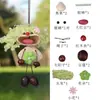 Sino de vento natural de casca de fruta, boneca de vagem de bico grande, kit de material DIY, bolsa de brinquedo artesanal, chaveiro de carro