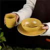 Juego Creativo de Vajilla Estilo Montaña y Campo para Restaurantes de Hot Pot Sopa Ácida YunGuiChuan, Juego de 4 Piezas: Tazón, Plato, Cuchara, Taza
