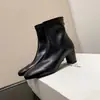 Talla grande 41, botas elásticas ajustadas de estilo elegante, botas Martin de tacón alto para mujer, botines de tacón grueso estilo coreano, botines de color albaricoque, botas calcetín 42