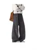 Calça de Moletom Bordada Curva Direto da Fábrica Masculina Primavera Estilo Americano Corte Assimétrico Esportiva Solta Peso Pesado Casual Longa Versátil
