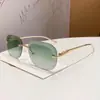 Gafas de Sol de Lujo Sin Marco con Marco de Metal con Cabeza de Leopardo Europea y Americana para Mujer, Gafas de Sol con Visera a la Moda para Hombre