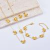 Libro Rojo Moda Tres Dimensionales Doble Cara Repujado Mariposa Cadena Clavícula Pendientes conjunto Acero de Titanio Pulsera Versátil Otoño e Invierno Nuevo