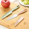 Faca Multifuncional para Descascar, Faca para Frutas, Faca Conveniente de Aço Inoxidável para Descascar Frutas, Faca para Casca de Frutas com Capa, Atacado do Fabricante