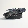 Punk Americano Chica Atrevida Y2K Calavera Corazón Palma Cinturón Diseño Femenino Nicho Versátil Moda Cinturón Hombres