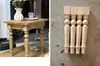 Patas de Mesa de Café de Madera Maciza Estilo Francés de Mediados de Siglo, Patas de Muebles para Bricolaje, Patas de Muebles de Madera Maciza Vintage, Patas de Gabinete