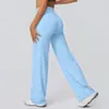 Pantalones de Yoga Mingda Nuevos Marrones de Pierna Ancha Caídos Transfronterizos de Cintura Alta Adelgazantes Sin Marcas Vergonzosas Ropa Deportiva Pantalones Largos de Campana