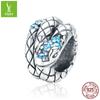 Suministro de joyería de Amazon, nuevas cuentas de serpiente de plata esterlina 925 retro, pulsera de moda europea y americana, accesorios de plata SCC1351