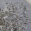 Boutique K9 Super Flash tamaño pequeño Diamante de forma especial de fondo plano invertido Elfo cálido con arte de uñas Blanco Mini joyería para uñas