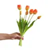 Ramo de Tulipanes Artificiales con 7 Cabezas, Flores Falsas, Arte Floral, Goma Blanda Realista, Estilo Ins para Fotografía, Decoración de Sala de Estar, Venta al por Mayor Transfronteriza